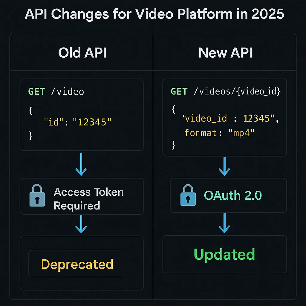 Twitter API changes visualization showing code and integration updates
