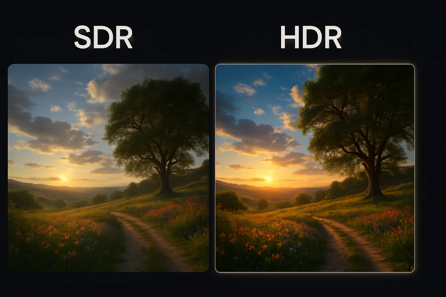 Comparison between SDR and HDR video quality on Twitter